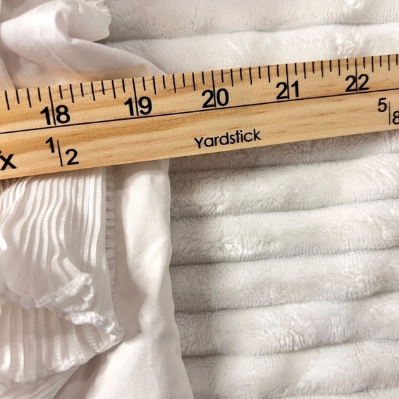 # A035  Nancy Romantic chic White Off Shoulder Layered Ruffle Dress  NEW  M - Picture 9 of 10